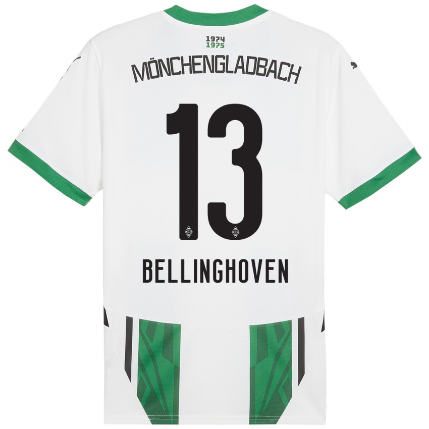 Niño Camiseta Christina Bellinghoven #13 Blanco Verde 1ª Equipación 2024/25 La Camisa México