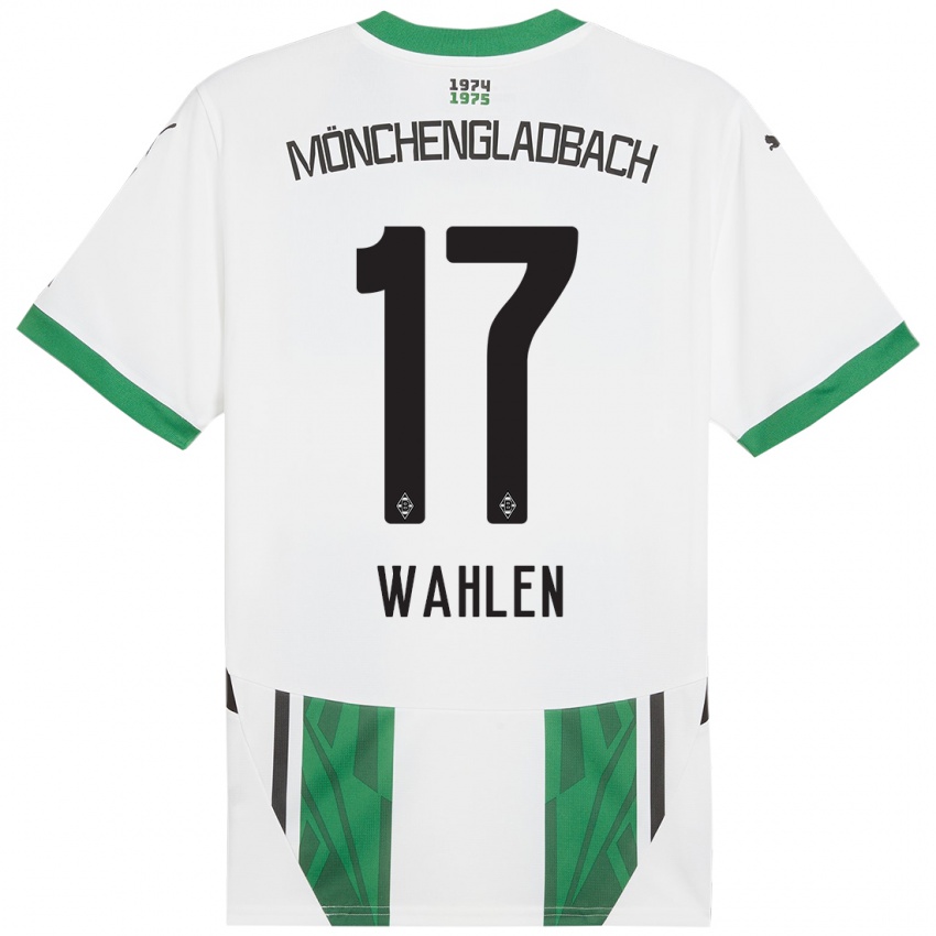 Niño Camiseta Vanessa Wahlen #17 Blanco Verde 1ª Equipación 2024/25 La Camisa México