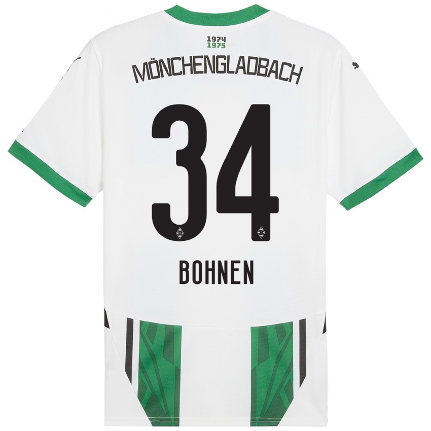 Niño Camiseta Bohnen #34 Blanco Verde 1ª Equipación 2024/25 La Camisa México