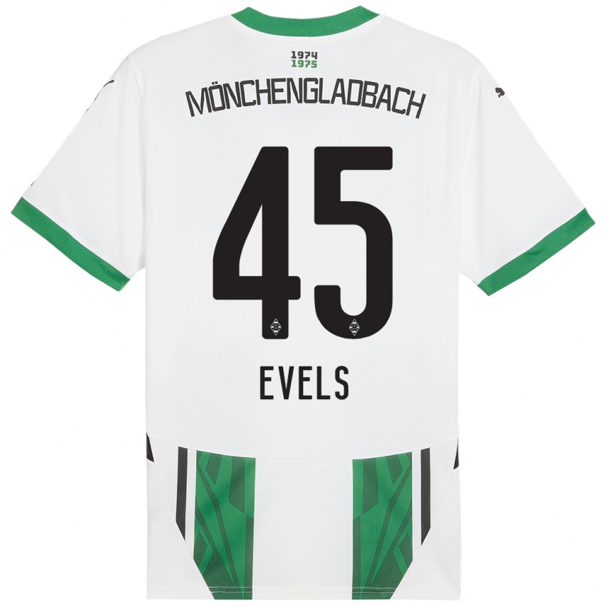 Niño Camiseta Emily Evels #45 Blanco Verde 1ª Equipación 2024/25 La Camisa México