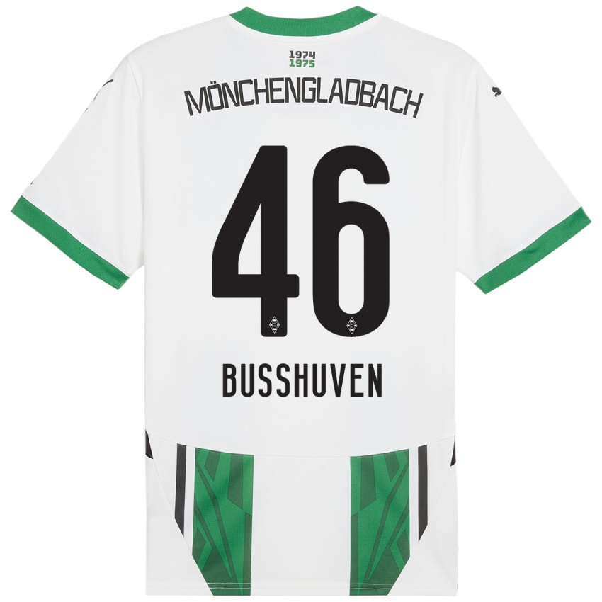 Niño Camiseta Alina Busshuven #46 Blanco Verde 1ª Equipación 2024/25 La Camisa México