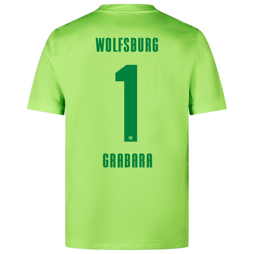 Niño Camiseta Kamil Grabara #1 Verde Fluorescente 1ª Equipación 2024/25 La Camisa México