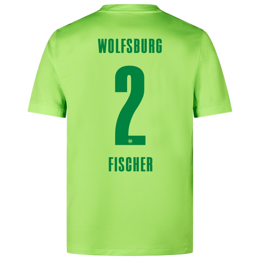 Niño Camiseta Kilian Fischer #2 Verde Fluorescente 1ª Equipación 2024/25 La Camisa México