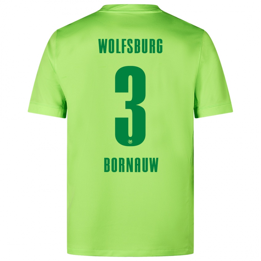 Niño Camiseta Sebastiaan Bornauw #3 Verde Fluorescente 1ª Equipación 2024/25 La Camisa México