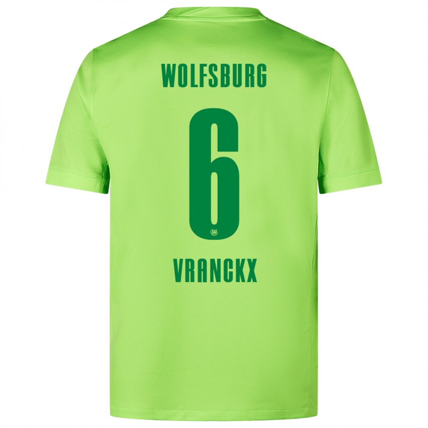 Niño Camiseta Aster Vranckx #6 Verde Fluorescente 1ª Equipación 2024/25 La Camisa México