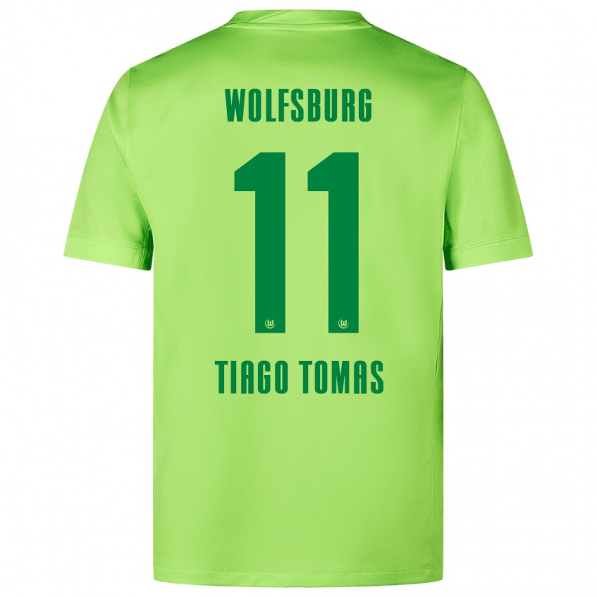 Niño Camiseta Tiago Tomás #11 Verde Fluorescente 1ª Equipación 2024/25 La Camisa México