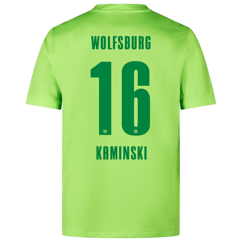 Niño Camiseta Jakub Kaminski #16 Verde Fluorescente 1ª Equipación 2024/25 La Camisa México