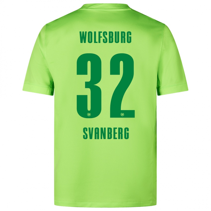 Niño Camiseta Mattias Svanberg #32 Verde Fluorescente 1ª Equipación 2024/25 La Camisa México