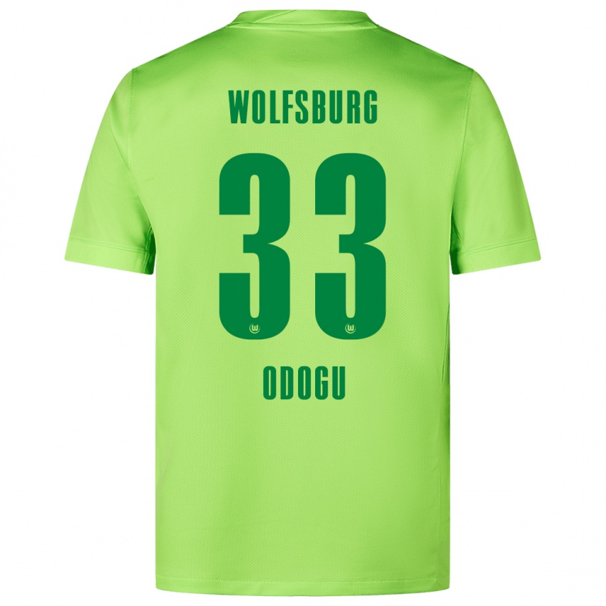 Niño Camiseta David Odogu #33 Verde Fluorescente 1ª Equipación 2024/25 La Camisa México