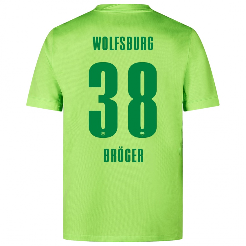 Niño Camiseta Bennit Bröger #38 Verde Fluorescente 1ª Equipación 2024/25 La Camisa México