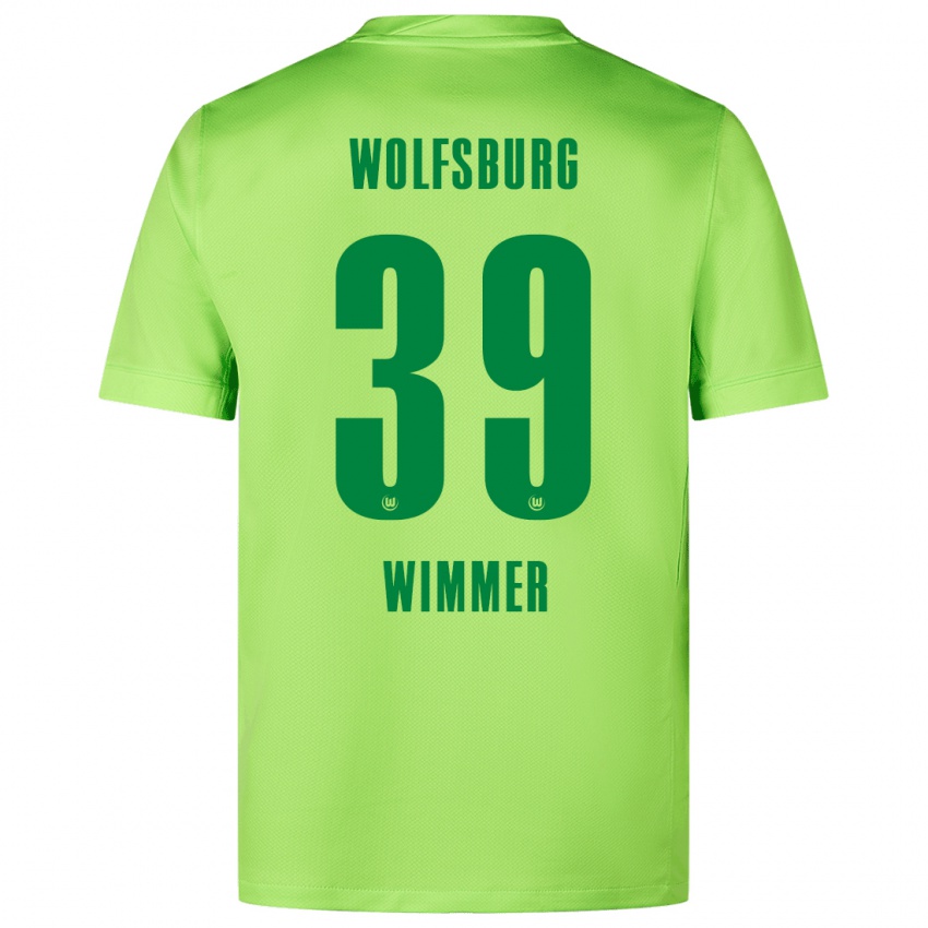 Niño Camiseta Patrick Wimmer #39 Verde Fluorescente 1ª Equipación 2024/25 La Camisa México