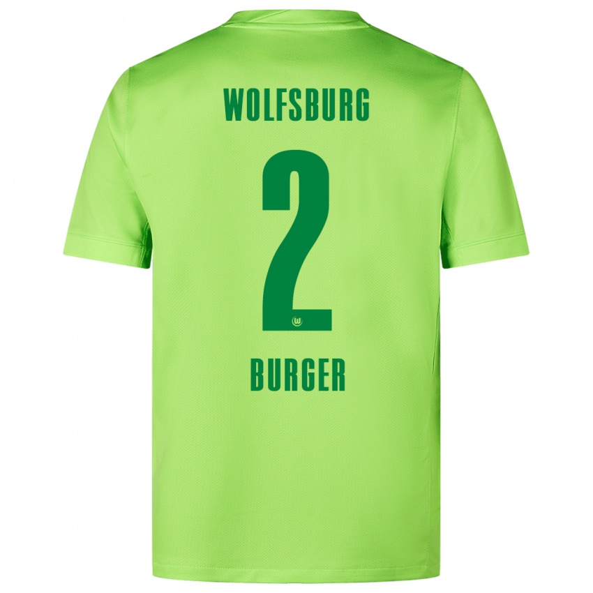 Niño Camiseta Jan Bürger #2 Verde Fluorescente 1ª Equipación 2024/25 La Camisa México