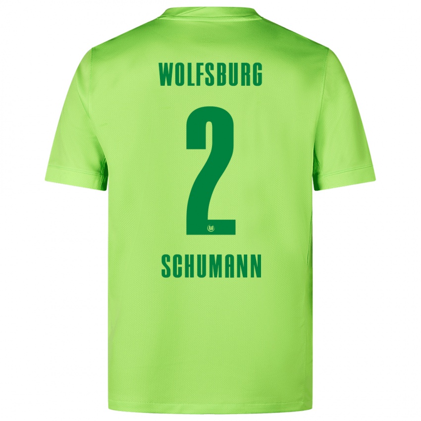 Niño Camiseta Anton Schumann #2 Verde Fluorescente 1ª Equipación 2024/25 La Camisa México