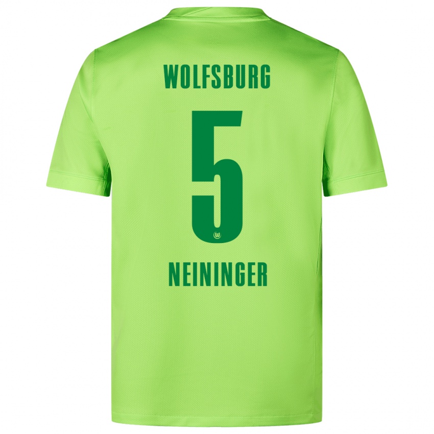 Niño Camiseta Tim Neininger #5 Verde Fluorescente 1ª Equipación 2024/25 La Camisa México