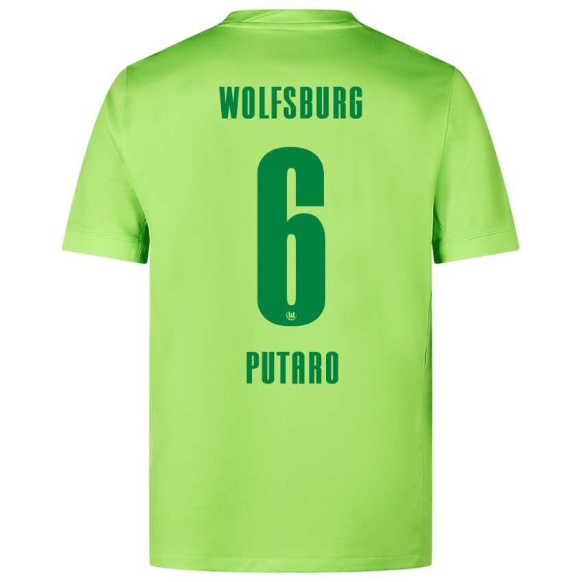 Niño Camiseta Luca Putaro #6 Verde Fluorescente 1ª Equipación 2024/25 La Camisa México