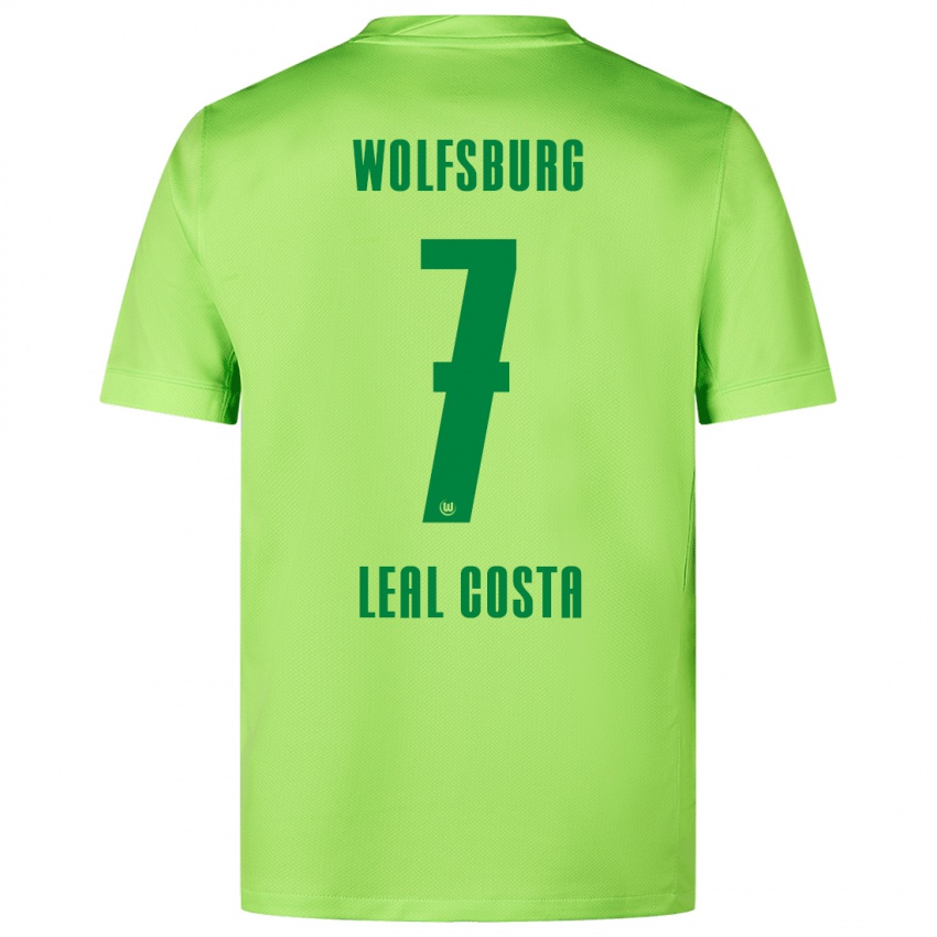 Niño Camiseta David Leal Costa #7 Verde Fluorescente 1ª Equipación 2024/25 La Camisa México