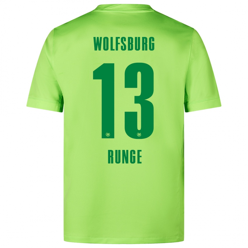 Niño Camiseta Mads Runge #13 Verde Fluorescente 1ª Equipación 2024/25 La Camisa México