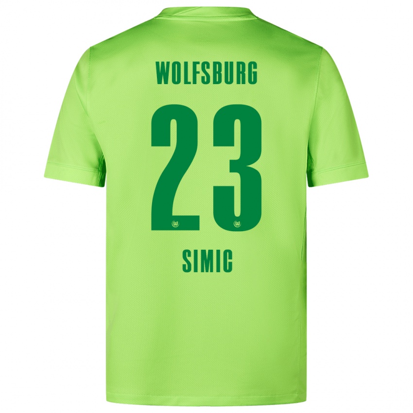 Niño Camiseta Karlo Simic #23 Verde Fluorescente 1ª Equipación 2024/25 La Camisa México