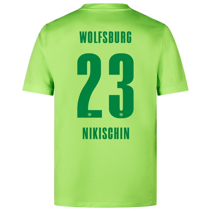 Niño Camiseta Adrian Nikischin #23 Verde Fluorescente 1ª Equipación 2024/25 La Camisa México