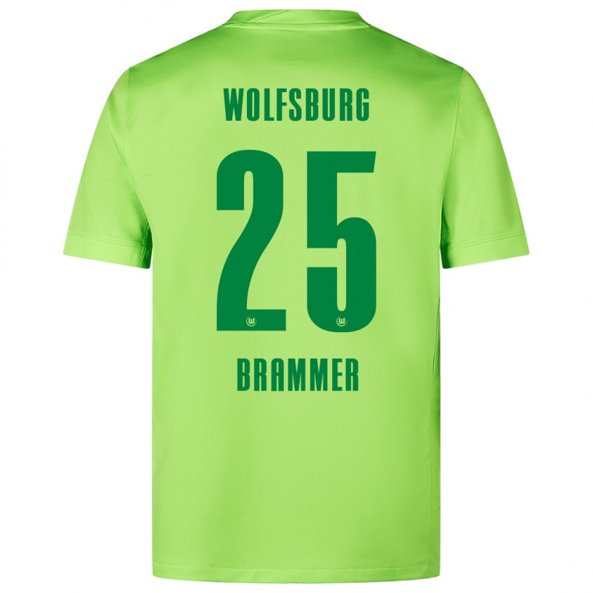 Niño Camiseta Ole Brammer #25 Verde Fluorescente 1ª Equipación 2024/25 La Camisa México