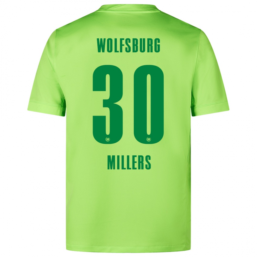 Niño Camiseta Kristers Millers #30 Verde Fluorescente 1ª Equipación 2024/25 La Camisa México