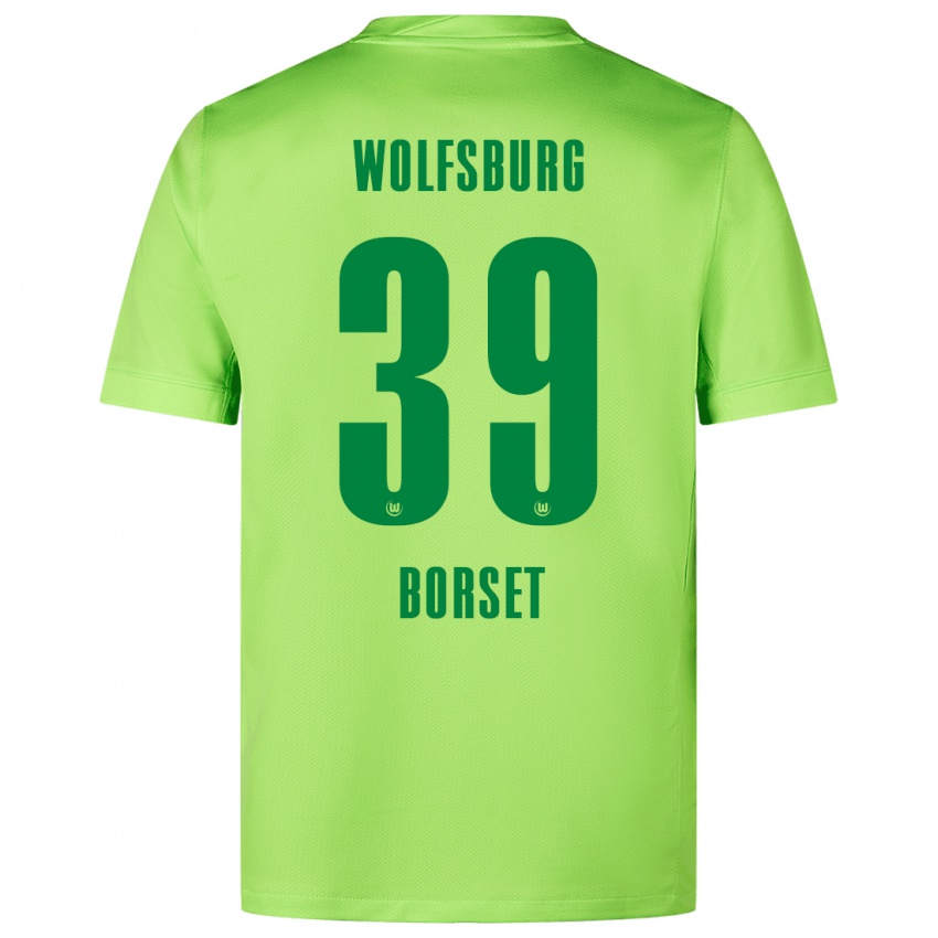 Niño Camiseta Anders Rønne Børset #39 Verde Fluorescente 1ª Equipación 2024/25 La Camisa México