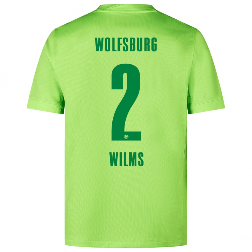 Niño Camiseta Lynn Wilms #2 Verde Fluorescente 1ª Equipación 2024/25 La Camisa México