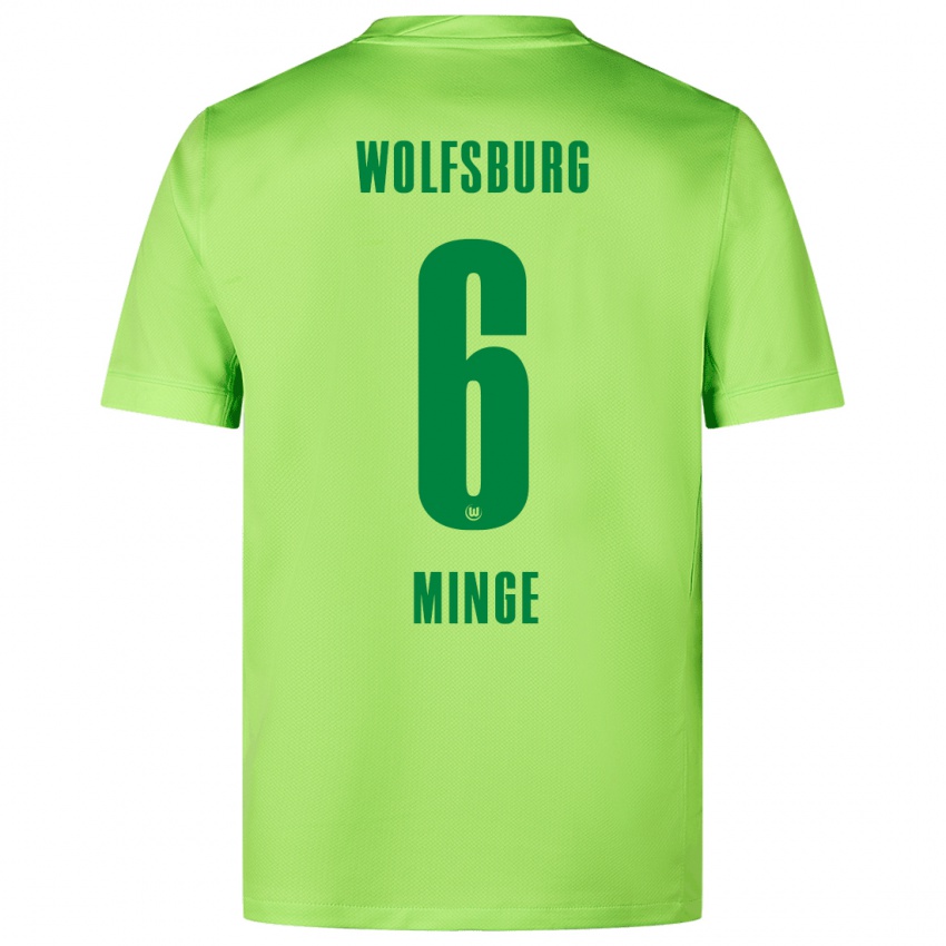 Niño Camiseta Janina Minge #6 Verde Fluorescente 1ª Equipación 2024/25 La Camisa México