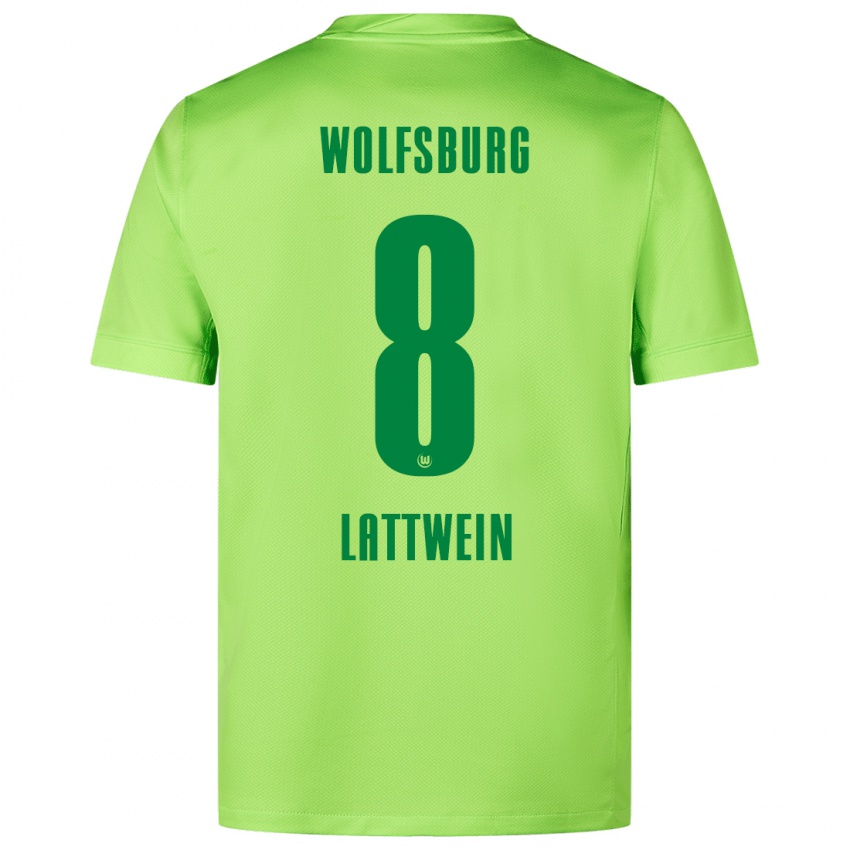 Niño Camiseta Lena Lattwein #8 Verde Fluorescente 1ª Equipación 2024/25 La Camisa México