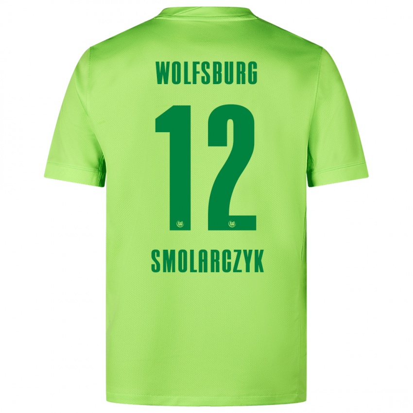 Niño Camiseta Nelly Smolarczyk #12 Verde Fluorescente 1ª Equipación 2024/25 La Camisa México