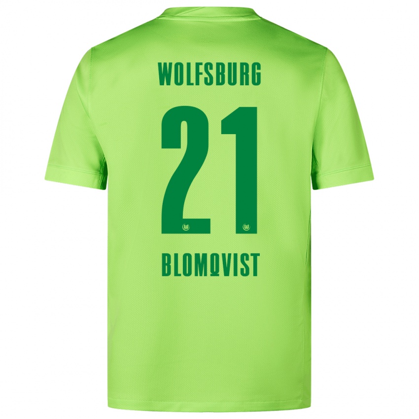 Niño Camiseta Rebecka Blomqvist #21 Verde Fluorescente 1ª Equipación 2024/25 La Camisa México