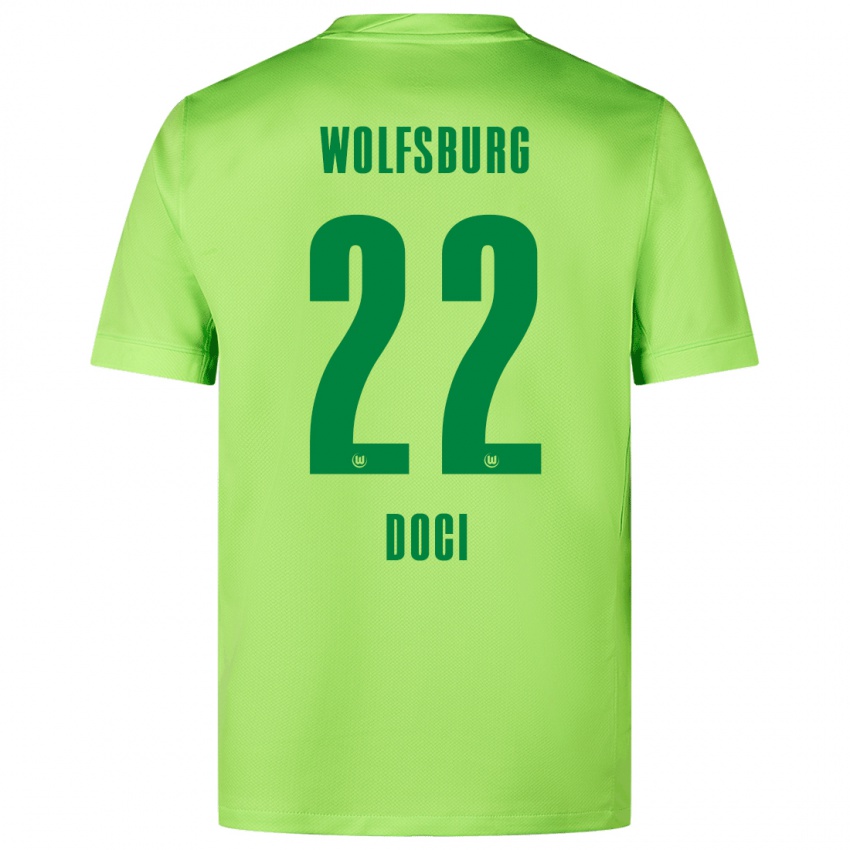 Niño Camiseta Adrian Doci #22 Verde Fluorescente 1ª Equipación 2024/25 La Camisa México