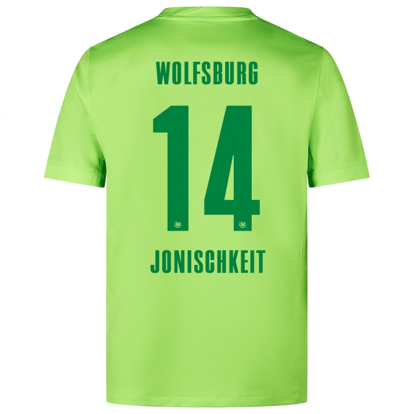 Niño Camiseta Jamal Jonischkeit #14 Verde Fluorescente 1ª Equipación 2024/25 La Camisa México