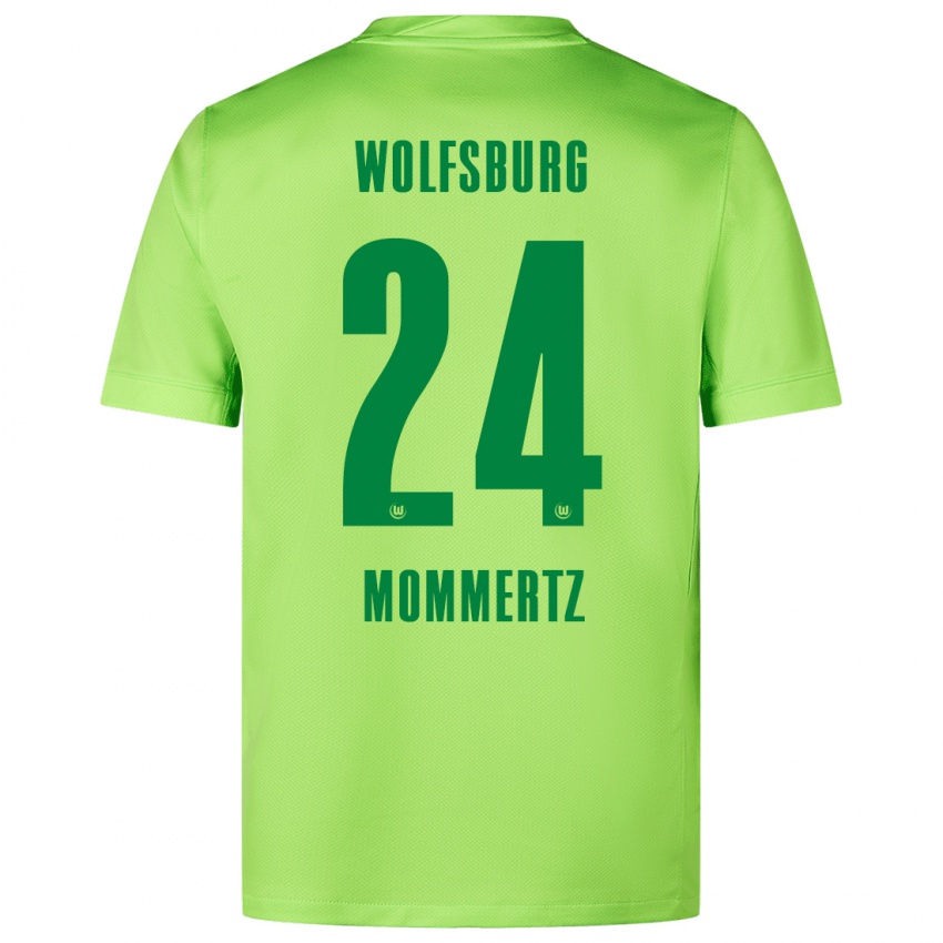 Niño Camiseta Benjamin Mommertz #24 Verde Fluorescente 1ª Equipación 2024/25 La Camisa México