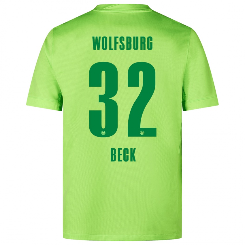 Niño Camiseta Kiara Beck #32 Verde Fluorescente 1ª Equipación 2024/25 La Camisa México