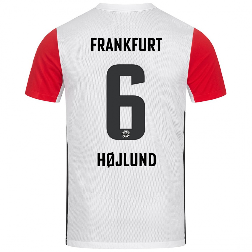 Niño Camiseta Oscar Højlund #6 Blanco Rojo 1ª Equipación 2024/25 La Camisa México