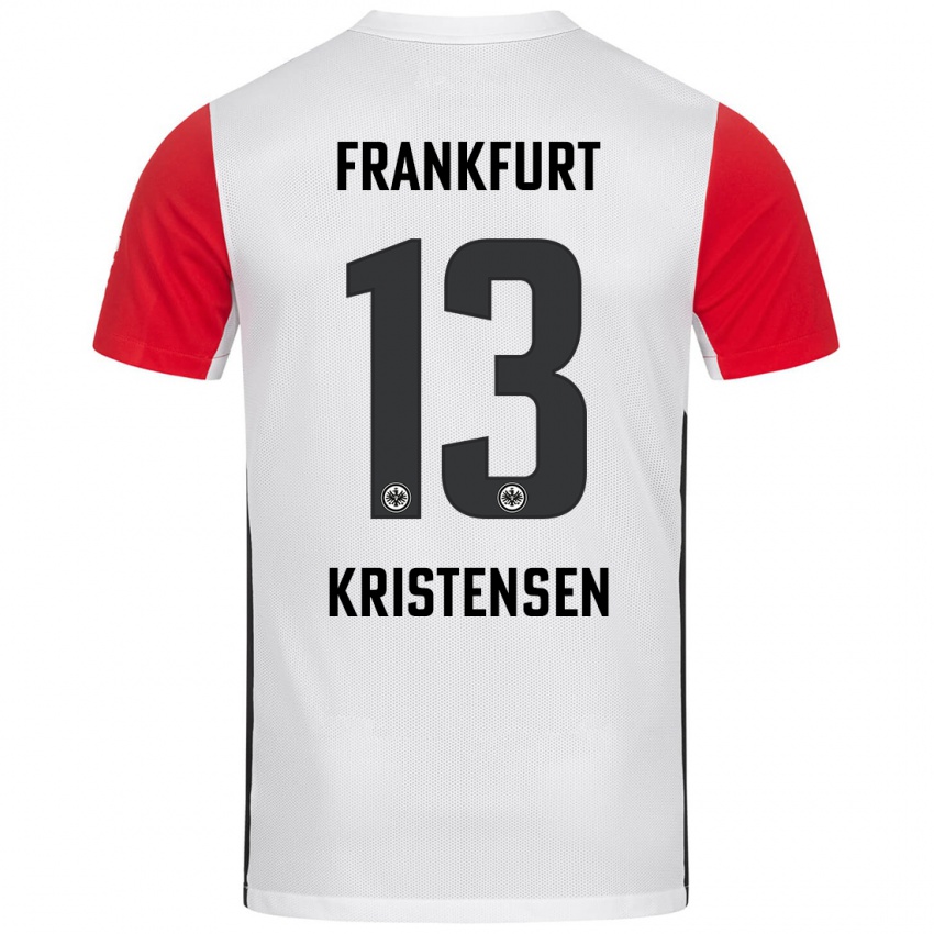 Niño Camiseta Rasmus Kristensen #13 Blanco Rojo 1ª Equipación 2024/25 La Camisa México