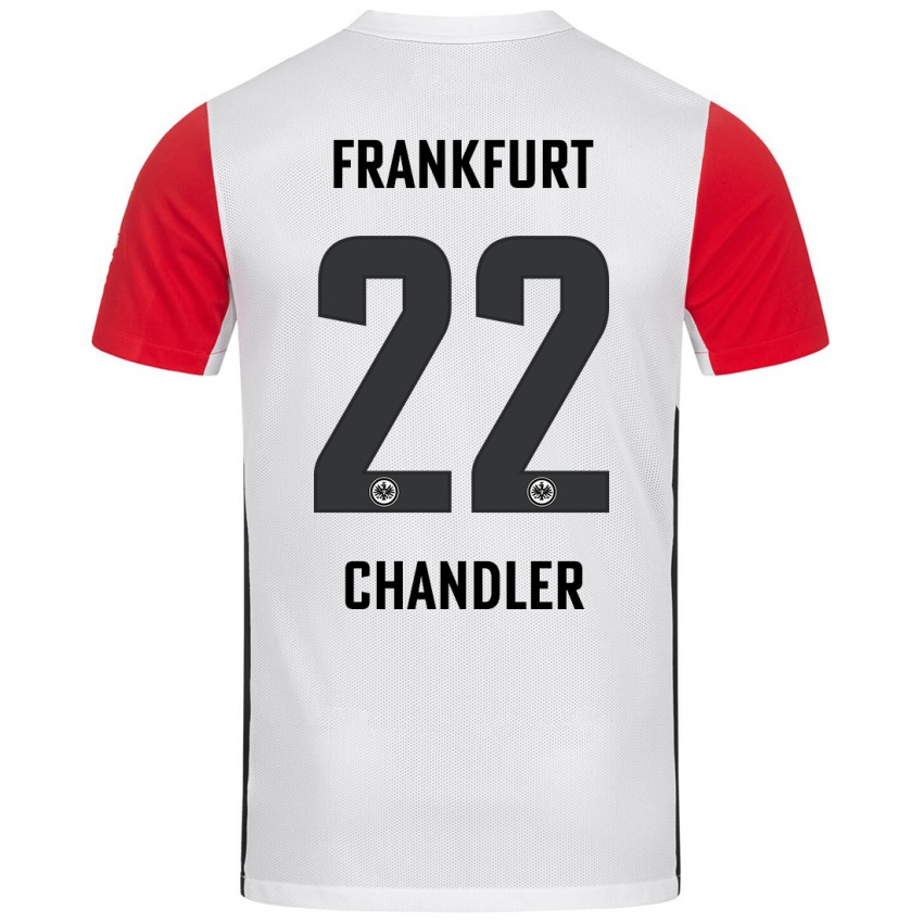 Niño Camiseta Timothy Chandler #22 Blanco Rojo 1ª Equipación 2024/25 La Camisa México