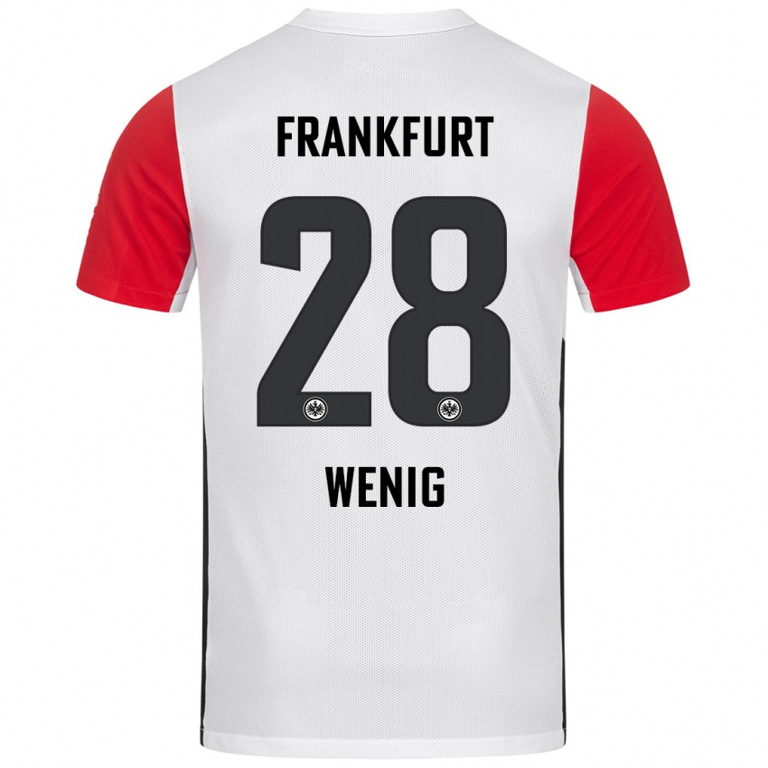 Niño Camiseta Marcel Wenig #28 Blanco Rojo 1ª Equipación 2024/25 La Camisa México