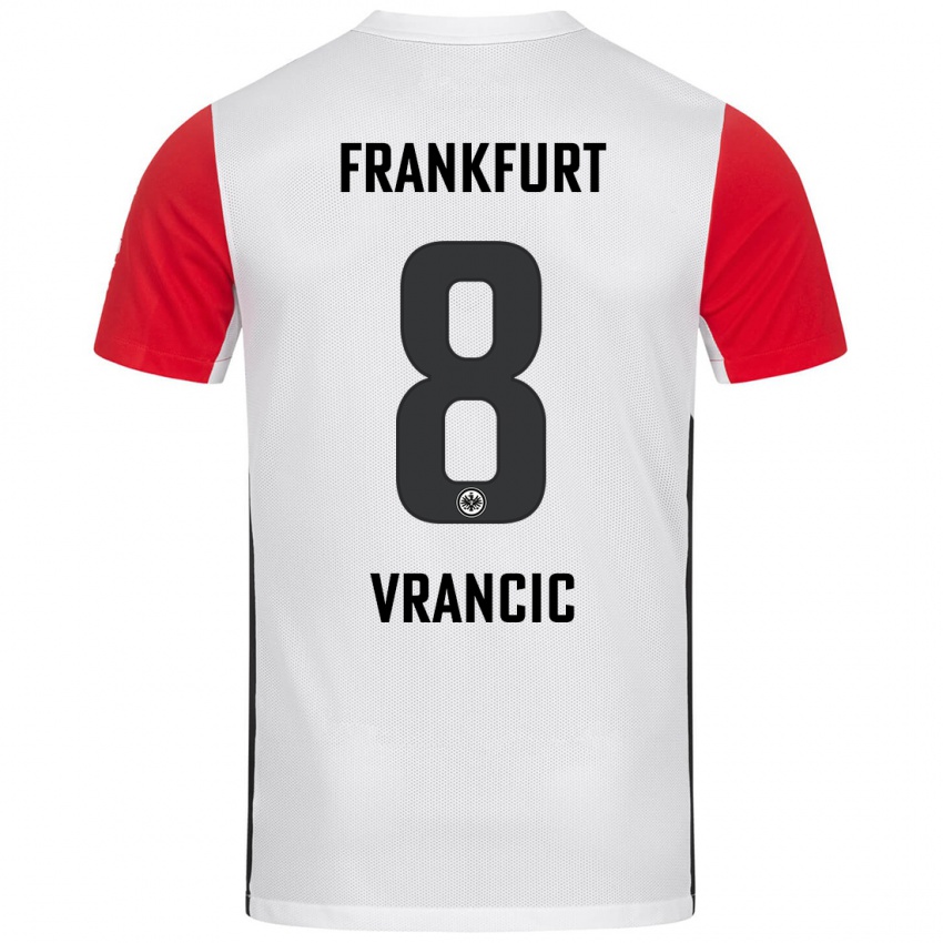 Niño Camiseta Mario Vrancic #8 Blanco Rojo 1ª Equipación 2024/25 La Camisa México