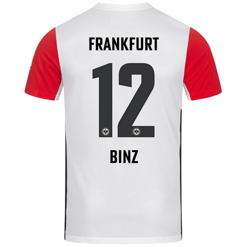 Niño Camiseta Sam Binz #12 Blanco Rojo 1ª Equipación 2024/25 La Camisa México