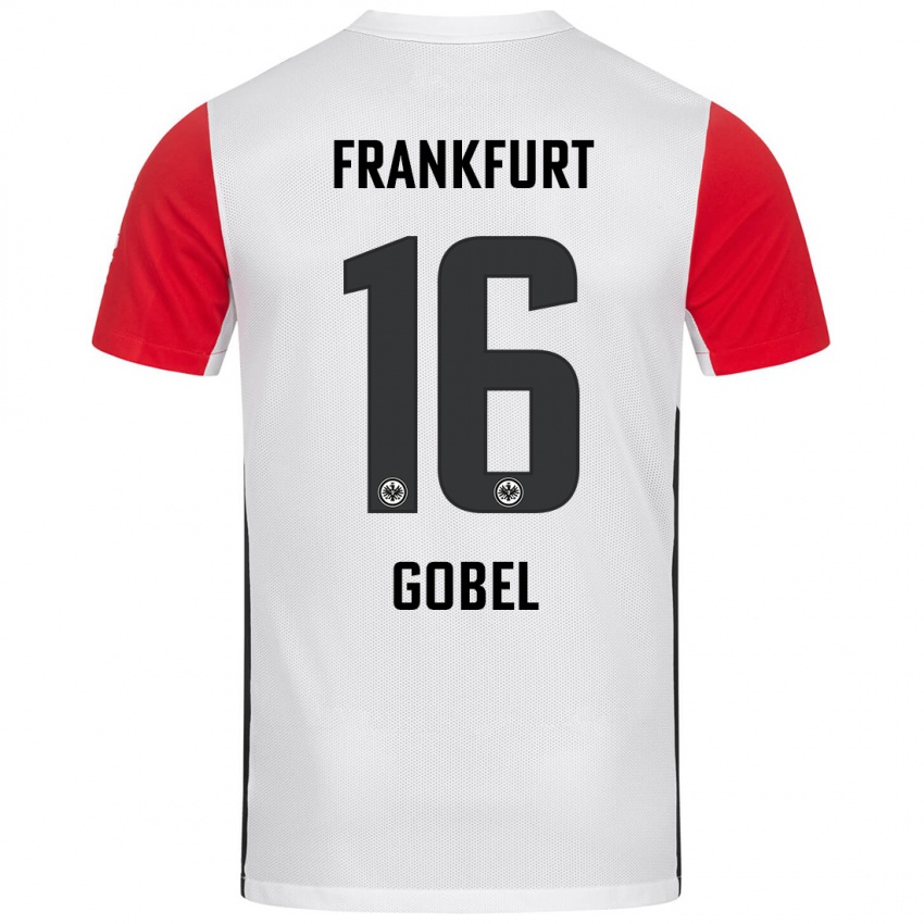 Niño Camiseta Marlon Göbel #16 Blanco Rojo 1ª Equipación 2024/25 La Camisa México