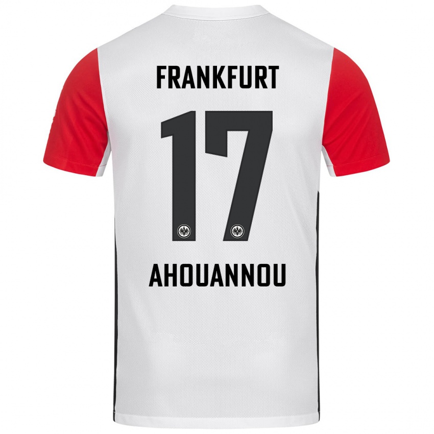 Niño Camiseta Yannis Ahouannou #17 Blanco Rojo 1ª Equipación 2024/25 La Camisa México