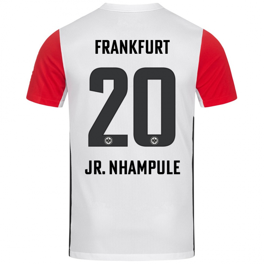 Niño Camiseta Antonio Junior Nhampule #20 Blanco Rojo 1ª Equipación 2024/25 La Camisa México