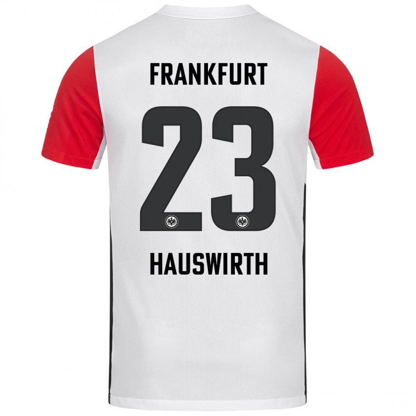 Niño Camiseta Max Hauswirth #23 Blanco Rojo 1ª Equipación 2024/25 La Camisa México