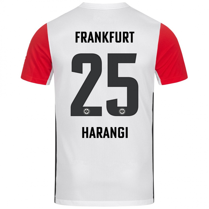 Niño Camiseta Aiden Harangi #25 Blanco Rojo 1ª Equipación 2024/25 La Camisa México