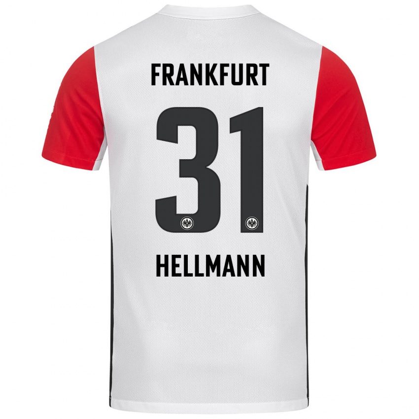 Niño Camiseta Melvin Hellmann #31 Blanco Rojo 1ª Equipación 2024/25 La Camisa México