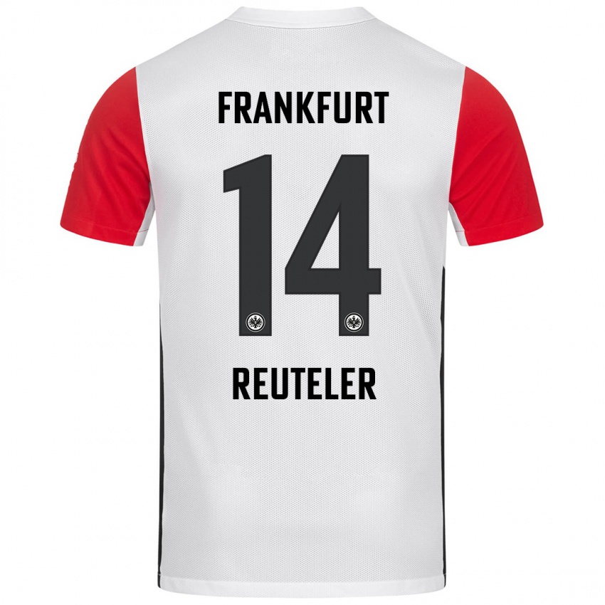 Niño Camiseta Geraldine Reuteler #14 Blanco Rojo 1ª Equipación 2024/25 La Camisa México