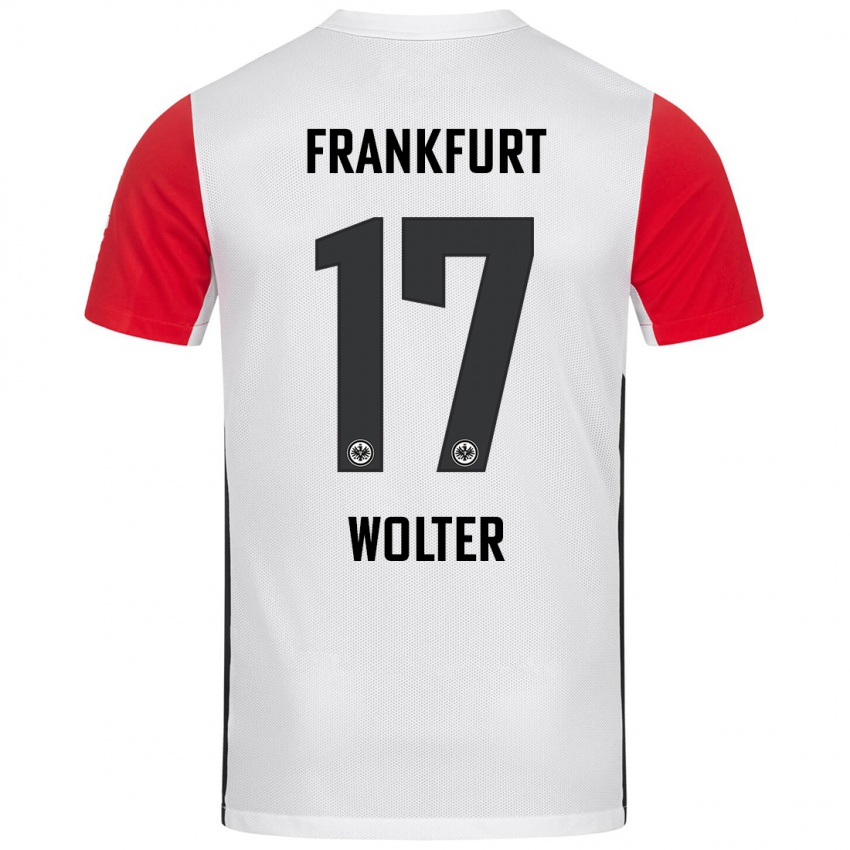 Niño Camiseta Pia-Sophie Wolter #17 Blanco Rojo 1ª Equipación 2024/25 La Camisa México