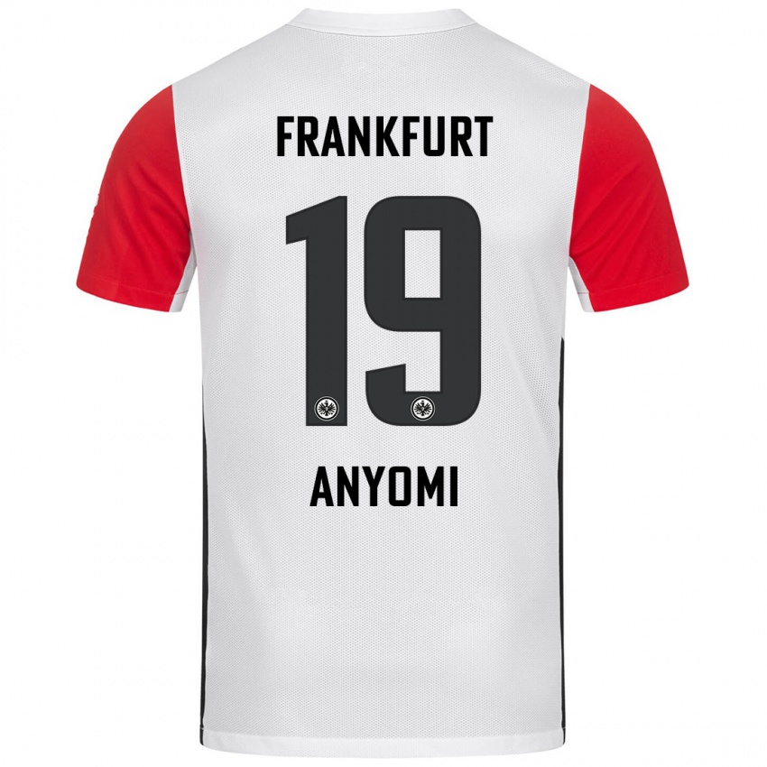 Niño Camiseta Nicole Anyomi #19 Blanco Rojo 1ª Equipación 2024/25 La Camisa México